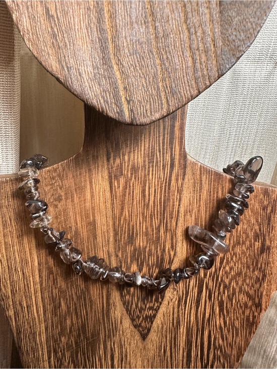 Jewelry - Smoky Quartz Chip Necklace - Crystal Chips Necklace